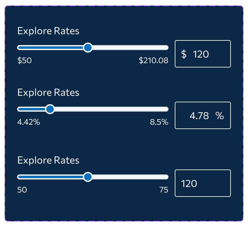 Range Slider Component Explorations
