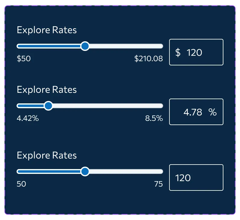 Range Slider Component Explorations